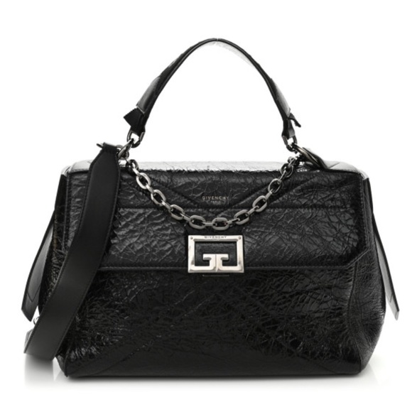 Givenchy Handbags - Givenchy creased patent calfskin medium ID flap bag